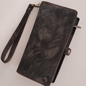 CaseMe Leather Wallet Case Zipper Purse Card Cover For Samsung S25 S24 S23 S22+